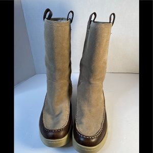 Sperry Top Sider Womans Suede Leather Boots Size 7 Med Fur Lined 9832916